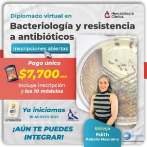 Diplomado virtual de Bacteriología y Resistencia a antibióticos 5ta Generación