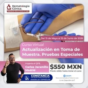 Curso Actualización en Toma de Muestra. Pruebas Especiales (Mayo 2026)